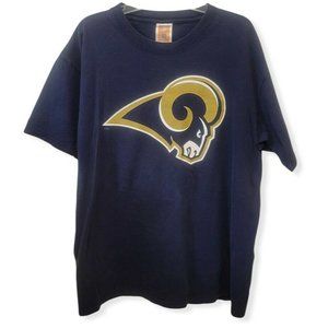 St Louis LA Rams Football 28 Marshall Faulk T-Shirt XL NFL Players Inc Blue